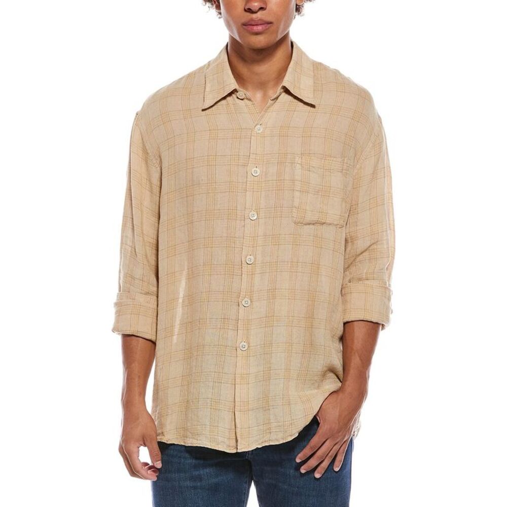 Our Legacy Mens  Woven Shirt, Tan